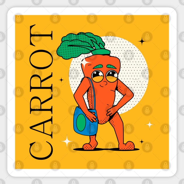 Hand Drawn Carrot Fun Sticker by Mako Design 